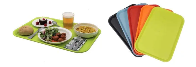 charolas de servicio de colores