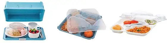 bandejas de plástico