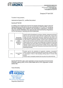 certificado bactiblock