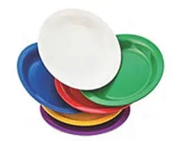 platos plásticos de colores