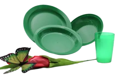 vajilla de plástico biodegradable